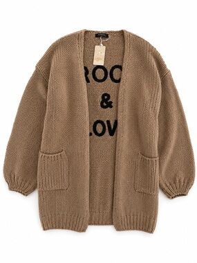 Fashion Rock & Love Chunky Knit Cardigan Size Large NWT